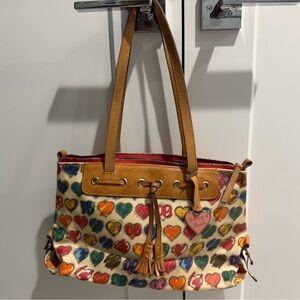 Dooney & Burke Colorful Heart Patterned Women's Bag